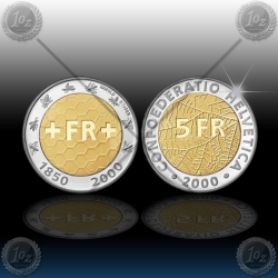 ŠVICA 5 Frankov 2000 "HELVETICA"